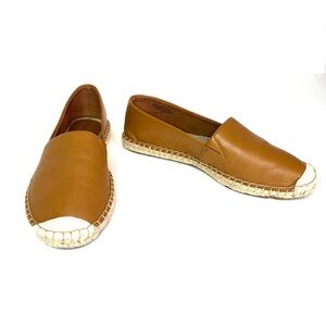 Talbots Tan Leather Espadrille Flats - Sz 6
